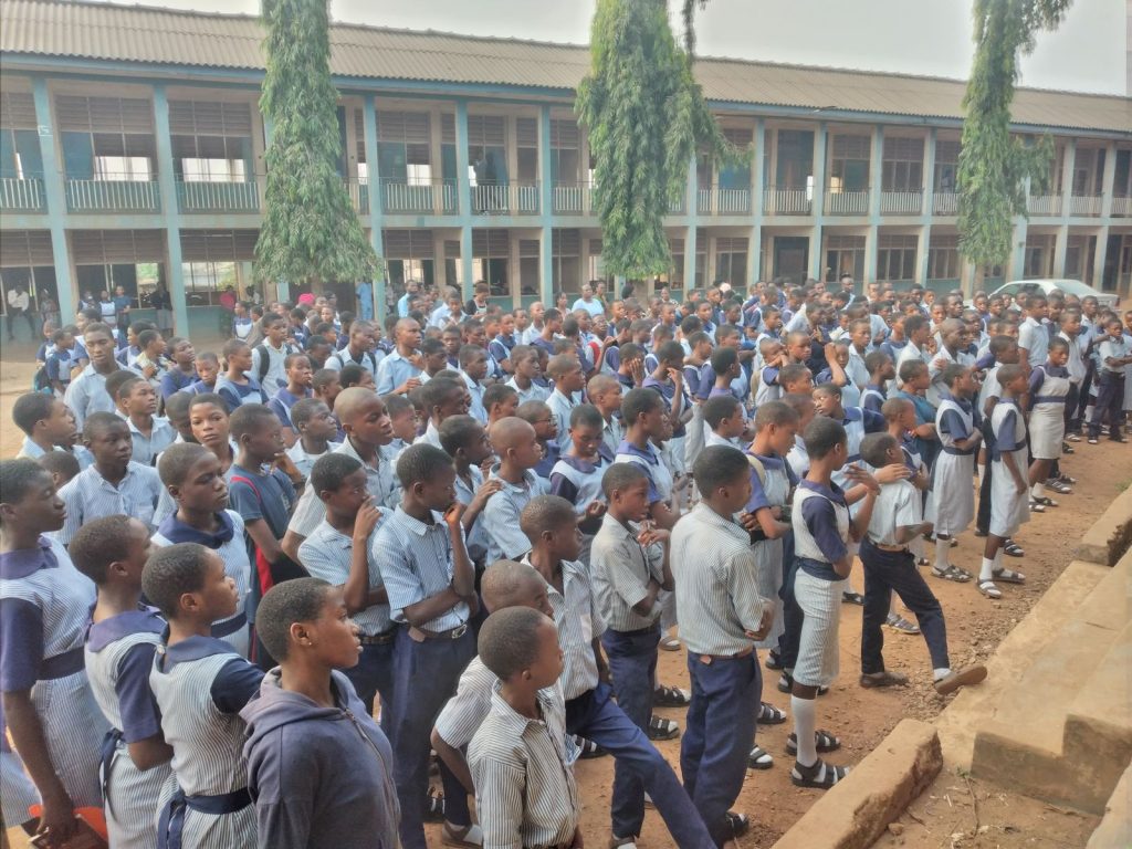 School assembly during a Know Your Genotype outreach